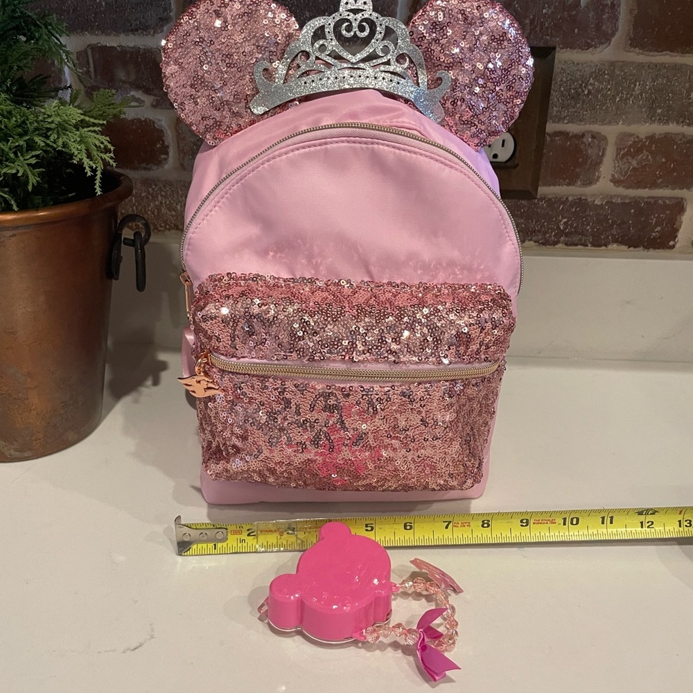 Bibbidi Bobbidi Boutique Sparkle Sequin Pink Backpack and Jewelry set - Picture 5 of 6